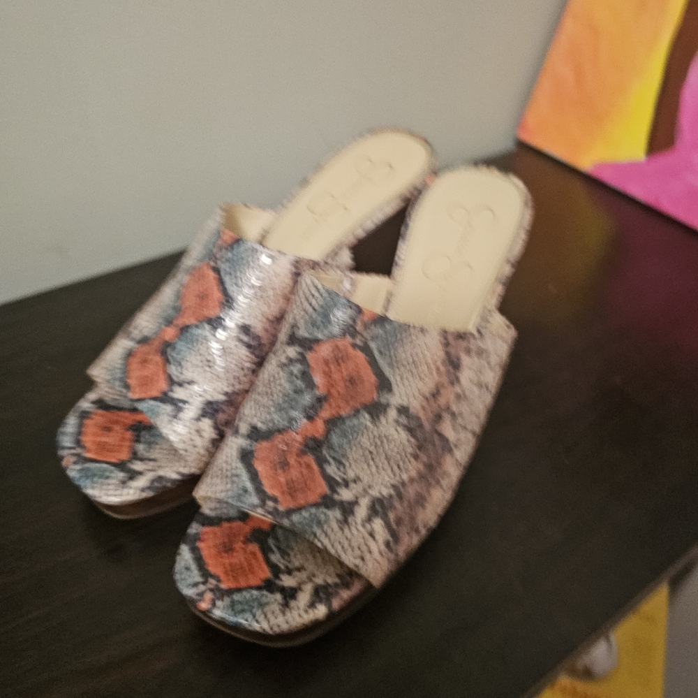 Jessica Simpson Snake Skin Wedges